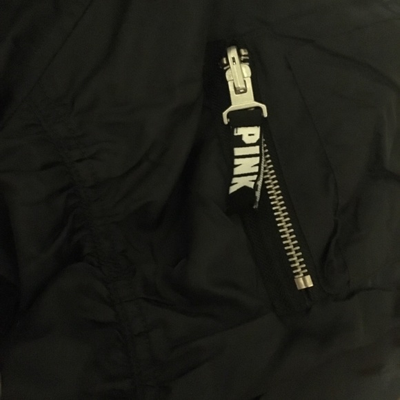 Victoria’s Secret PINK Black Flight Bomber Jacket - Picture 4 of 7